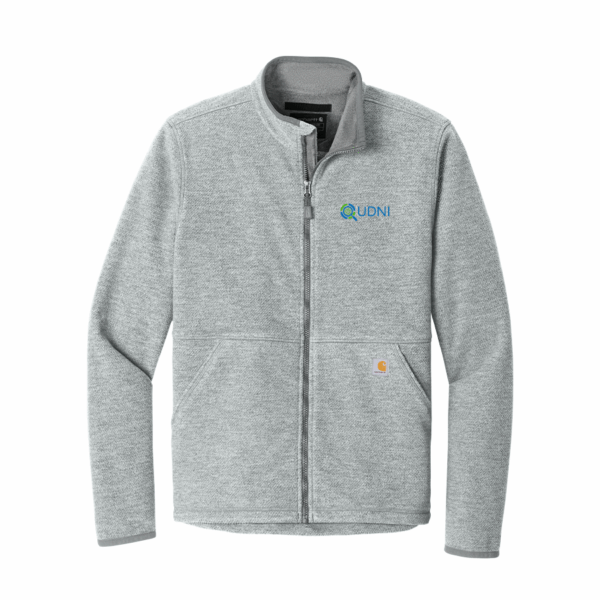 CT106416-heathergrey Carhartt Textured Full-Zip Fleece Jacket