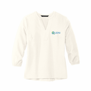 Mercer+Mettle Women's Stretch Crepe 3/4-Sleeve Blouse