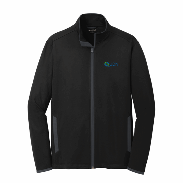 ST853-black Sport-Tek Sport-Wick Stretch Contrast Full-Zip Jacket